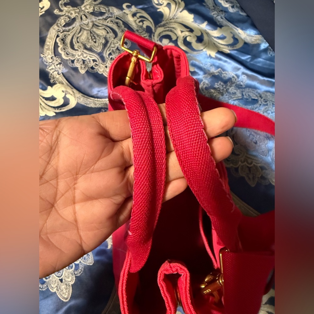 ❤️AUTH. PRADA Canapa PM Hand Bag Canvas 2way❤️ - Picture 8 of 12